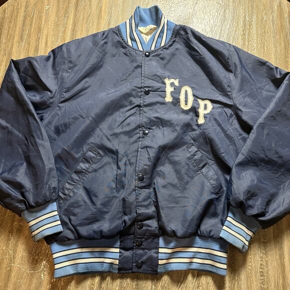 Vintage Fraternal Order Of Police Gem Sportswear Men’s Large Jacket - Picture 1 of 8